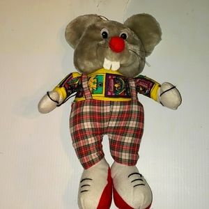 VINTAGE 1980-1990s Chuck E Cheese Mouse Rat Plush Animal Toy Arcade Game